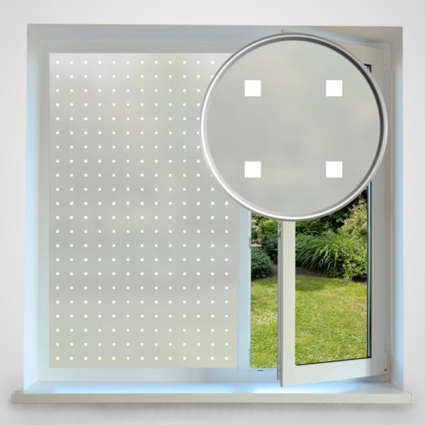 square privacy window film